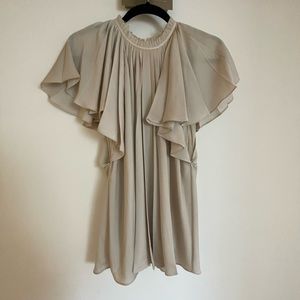 Beautiful pleated blouse, lightly worn, designer